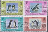 Timbre cu pinguini din British Antarctic Territory