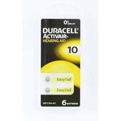 Set 6 Baterii pentru Aparate Auditive Duracell PR10 9D008 XXM foto