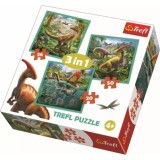 PUZZLE TREFL 3IN1 LUMEA EXTRAORDINARA A DINOZAURILOR