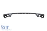 Difuzor tip SQ8 cu capete cromate potrivit pentru bara spate S-line pe Audi Q8 dupa 2019 -oo--oo- Performance AutoTuning