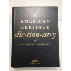 The AMERICAN HERITAGE dictionary of THE ENGLISH LANGUAGE