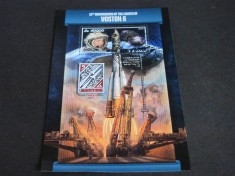 Bloc Filatelic 55 Ani de la Lansarea Vostok 6 &ndash; Valentina Tereshkova, Misiune Spațială Sovietică