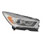 Far FORD KUGA, 02.2016-01.20, DEPO, fata, partea dreapta, cu &amp;#39;lumina de zi&amp;#39; tip LED;tip bec H1+H7+LED; electric; transparent cu finitie galbe