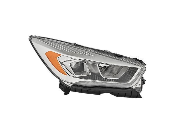 Far FORD KUGA, 02.2016-01.20, DEPO, fata, partea dreapta, cu &amp;#39;lumina de zi&amp;#39; tip LED;tip bec H1+H7+LED; electric; transparent cu finitie galbe