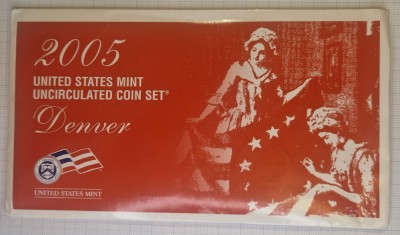 Set Monede Monetarie United States Statele Unite America USA, 2005, Denver, 10 monede foto