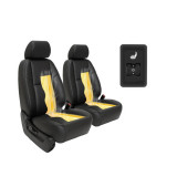 Kit incalzire pentru scaune auto sezut si spatar, din carbon, buton VW cu 5 trepte, pentru 2 scaune