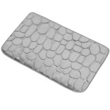 Covoras de baie antiderapant cu uscare rapida, 80x50 cm, gri Household NewTrend