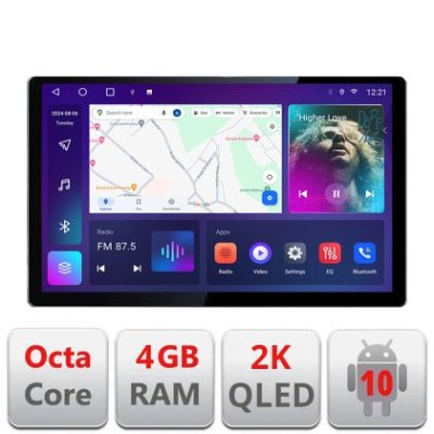 Navigatie dedicata Audi A4 B6 Quad Core N-050 Edonav ecran 13&amp;quot; 2K 4 si 64 Android Waze USB Navigatie 4G 360 Toslink Youtube Radio V1 CarStore Technolo foto