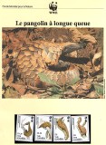 Gambia 1993 - Pangolin cu coada lungă, Set WWF, 6 poze, MNH (vezi descrierea)