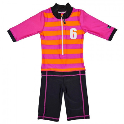 Costum de baie Sport pink marime 92- 104 protectie UV Swimpy foto