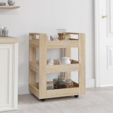 VidaXL Cărucior de bucătărie stejar sonoma 60x45x80 cm lemn prelucrat