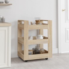 vidaXL Cărucior de bucătărie stejar sonoma 60x45x80 cm lemn prelucrat