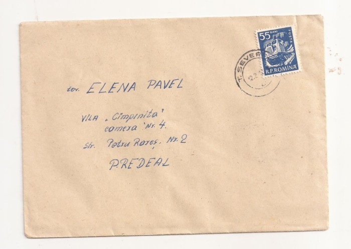 FD7 - Plic Circulat Intern, Predeal - T. Severin , Include Corespondenta - 1962