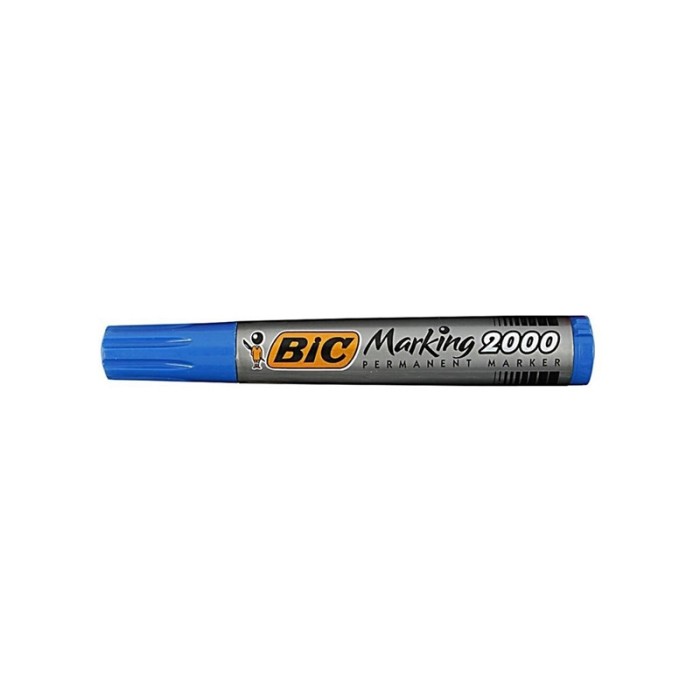 Marker permanent 2000 albastru 12/cutie &ndash; BIC