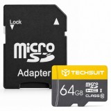 Card Memorie microSDXC Techsuit THCM11, 64Gb, Clasa 10, Cu Adaptor