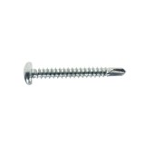 Surub autoforant pentru lemn, din otel, zincat alb, cu cap bombat, amprenta Phillips, PH 2, Friulsider, 4.2 x 32 mm