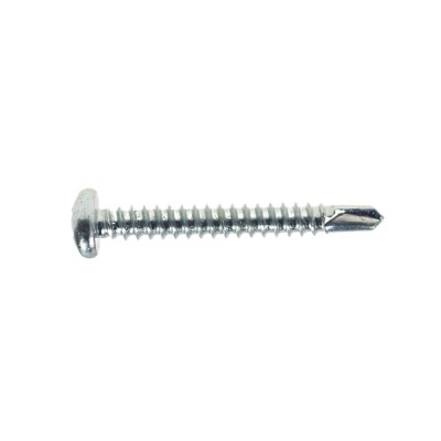 Surub autoforant pentru lemn, din otel, zincat alb, cu cap bombat, amprenta Phillips, PH 2, Friulsider, 4.2 x 32 mm foto