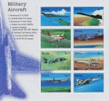 NEVIS 1998 - Avioane militare / colita MNH, Nestampilat