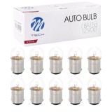 Set 10 becuri auto filament tungsten, R10W/BA15d, 12V, 10W