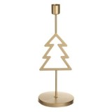 Decorativ Crăciun Metalic cu Model Brad Auriu, CMCLASS