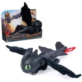 How To Train Your Dragon 2025 - Toothless Hug and Glide, Dragon de pluș interactiv 30 cm, Multicolor, 4 ani+