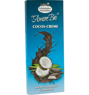 Ciocolata Amaruie Fina cu Crema de Cocos Bio 100 grame Liebhart&amp;#039;s foto