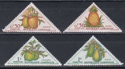 Gabon - Fructe - Timbre de taxă, MNH foto