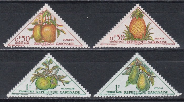 Gabon - Fructe - Timbre de taxă, MNH