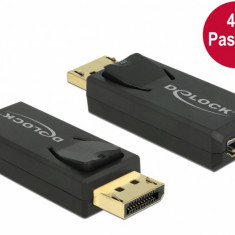 Adaptor Displayport 1.2 la HDMI T-M 4K Pasiv negru, Delock 65571