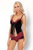 Cumpara ieftin LIV164-1181 Lenjerie sexy tip babydoll cu dantela si chilot inclus, L/XL, LIVIA CORSETTI