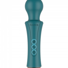 Vibrator The Personal Wand, 10 Moduri Vibratii, 3 Viteze, Silicon, USB, Verde, 18.5 cm