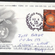 UN New York 2000 Thanking year Mi.830 FDC UN.074