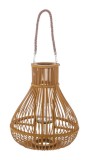 Cumpara ieftin Set 2 felinare bambus portocaliu sticla Belem &Oslash;34x41h