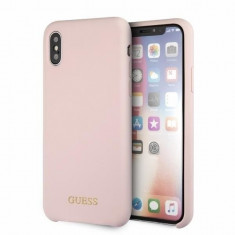 Husa Guess GUHCPXLSGLLP iPhone X Light Pink Silicon foto