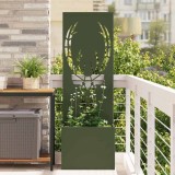 Cumpara ieftin Ghiveci de Grădină cu Panou Decorativ Olivengr&oslash;nn 50 x 140 cm