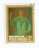 **Romania, LP 835/1973, Reproduceri de arta - Munca, eroare, oblit., Stampilat
