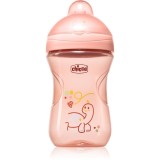 Chicco Advanced Cup 12m+ cană pentru antrenament cu pai Pink 266 ml