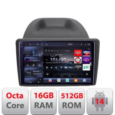 Navigatie Ford Fiesta 2012-2018 Edotec Kit-256 8 core QLED 2K 16+512 360 Android Waze USB Navigatie Internet Youtube Radio CarStore Technology foto