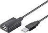Cablu prelungitor USB activ 5m (extensibil 20m) Goobay, USB A tata-mama, Negru
