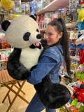 Urs Panda Plus Gigant 120cm cu Papion, Jucarie Copii Baieti Fete Unisex, Cadou Ideal, Material Plus Bumbac, Diferite Culori