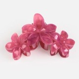 Clamă de păr cu flori, Efect Marble, Roz, 10 cm, CMCLASS