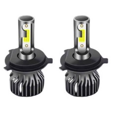 Set 2 becuri auto LED H4 COBS, 100W, BZRSH, lumina alb-rece, 12.000 lumeni, 12V, 6000K