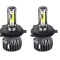 Set 2 becuri auto LED H4 COBS, 100W, BZRSH, lumina alb-rece, 12.000 lumeni, 12V, 6000K