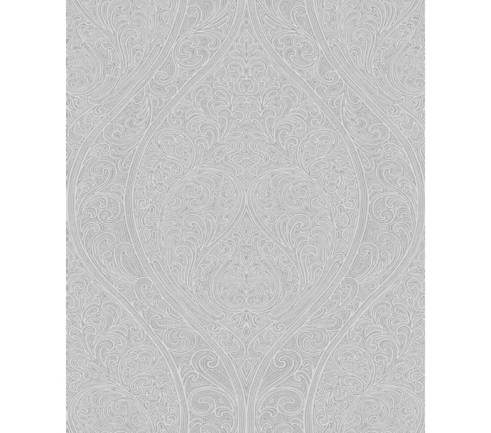 Tapet Marburg clasic model frunze, gri, alb, Villa Romana 32980