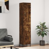 Cumpara ieftin Dulap &icirc;nalt, stejar fumuriu, 34,5x34x180 cm, lemn prelucrat