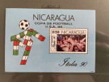 Nicaragua - serie timbre fotbal campionatul mondial 1994 SUA nestampilate MNH, Nestampilat