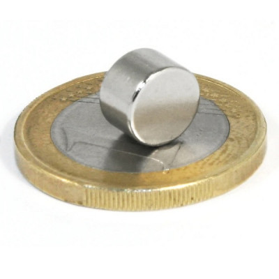 Magnet neodim disc &amp;Oslash;8&amp;amp;#215;5 mm, putere 2 kg, N45 foto