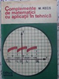 COMPLEMENTE DE MATEMATICI CU APLICATII IN TEHNICA-W. KECS