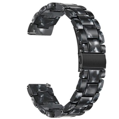 Curea polimer compatibila cu Huawei Watch GT 5 Pro 46mm, Telescoape QR, 22mm, Black Spot foto