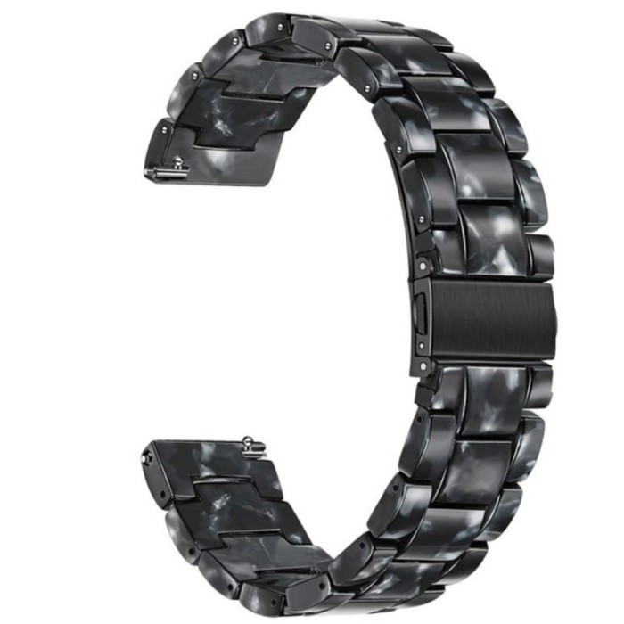 Curea polimer compatibila cu Huawei Watch GT 5 Pro 46mm, Telescoape QR, 22mm, Black Spot